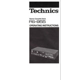 TECHNICS RS-955 STEREO CASSETTE TAPE DECK OPERATING INSTRUCTIONS INC CONN DIAG AND TRSHOOT GUIDE 12 PAGES ENG