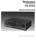 TECHNICS RS-B565 STEREO CASSETTENDECK BEDIENUNGSANLEITUNG MIT ANSCHLUSSE UND FEHLERMOGLICHKEITEN 20 PAGES DEUT