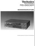 TECHNICS RS-B608R STEREO CASSETTENDECK BEDIENUNGSANLEITUNG MIT ANSCHLUSSE UND FEHLERMOGLICHKEITEN 10 PAGES DEUT