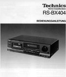 TECHNICS RS-BX404 STEREO CASSETTENDECK BEDIENUNGSANLEITUNG INC ANSCHLUSSE 18 PAGES DEUTSCH