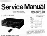 TECHNICS RS-BX828 STEREO CASSETTE TAPE DECK SERVICE MANUAL INC BLK DIAG WIRING CONN DIAG SCHEM DIAG PCBS AND PARTS LIST 39 PAGES ENG