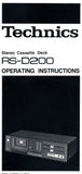 TECHNICS RS-D200 STEREO CASSETTE TAPE DECK OPERATING INSTRUCTIONS CONNESSIONI CONSIGLI PER L'ELIMINAZIONE DI EVENTUALI INCONVENIENTI 10 PAGES ITAL