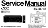 TECHNICS RS-DC10 STEREO DIGITAL COMPACT CASSETTE TAPE DECK SERVICE MANUAL INC CONN DIAGS TRSHOOT GUIDE BLK DIAG WIRING CONN DIAG SCHEM DIAG PCBS AND PARTS LIST 42 PAGES ENG