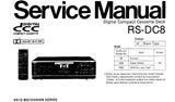 TECHNICS RS-DC8 STEREO DIGITAL COMPACT CASSETTE TAPE DECK SERVICE MANUAL INC CONN DIAGS TRSHOOT GUIDE BLK DIAG WIRING CONN DIAG SCHEM DIAG PCBS AND PARTS LIST 111 PAGES ENG