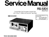 TECHNICS RS-M04 CONCISE STEREO CASSETTE TAPE DECK SERVICE MANUAL INC WIRING CONN DIAG SCHEM DIAG PCBS AND PARTS LIST 24 PAGES ENG FRANC DEUT