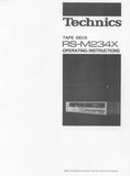 TECHNICS RS-M234X STEREO CASSETTE TAPE DECK OPERATING INSTRUCTIONS INC CONN DIAGS AND TRSHOOT GUIDE 14 PAGES ENG