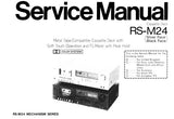 TECHNICS RS-M24 STEREO CASSETTE TAPE DECK SERVICE MANUAL INC WIRING CONN DIAG SCHEM DIAG PCBS AND PARTS LIST 25 PAGES ENG DEUT FRANC