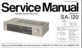 TECHNICS SA-120 SA-120 (M) FM AM STEREO RECEIVER SERVICE MANUALS INC BLK DIAG SCHEM DIAGS PCB'S AND PARTS LIST 18 PAGES ENG