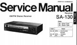 TECHNICS SA-130 AM FM STEREO RECEIVER SERVICE MANUAL INC BLK DIAG SCHEM DIAG PCB'S AND PARTS LIST 13 PAGES ENG