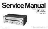 TECHNICS SA-404 FM AM STEREO RECEIVER SERVICE MANUAL INC BLK DIAG SCHEM DIAG PCB'S AND PARTS LIST 20 PAGES ENG