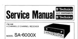 TECHNICS SA-6000X FM AM STEREO RECEIVER SERVICE MANUAL INC SCHEM DIAG PCB'S AND PARTS LIST 16 PAGES ENG