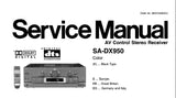 TECHNICS SA-DX950 AV CONTROL RECEIVER SERVICE MANUAL INC CONN DIAGS BLK DIAG SCHEM DIAGS WIRING CONN DIAG PCB'S AND PARTS LIST 54 PAGES ENG