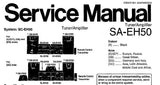 TECHNICS SA-EH50 STEREO TUNER AMPLIFIER SERVICE MANUAL INC CONN DIAGS BLK DIAG WIRING CONN DIAG SCHEM DIAGS PCB'S PARTS LIST 78 PAGES ENG