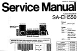 TECHNICS SA-EH550 STEREO TUNER AMPLIFIER SERVICE MANUAL INC CONN DIAGS BLK DIAG WIRING CONN DIAG SCHEM DIAGS PCB'S PARTS LIST 52 PAGES ENG
