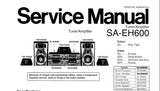 TECHNICS SA-EH600 STEREO TUNER AMPLIFIER SERVICE MANUAL INC CONN DIAGS BLK DIAG WIRING CONN DIAG SCHEM DIAGS PCB'S AND PARTS LIST 55 PAGES ENG