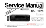 TECHNICS SA-HT220 AV CONTROL STEREO RECEIVER SERVICE MANUAL INC SCHEM DIAG AND PCB'S 16 PAGES ENG