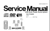 TECHNICS SA-HT340EE  DVD HOME THEATER SOUND SYSTEM SERVICE MANUAL INC WIRING CONN DIAG BLK DIAG SCHEM DIAG PCB'S TRSHOOT GUIDE OVERALL BLK DIAGS AND PARTS LIST 95 PAGES ENG
