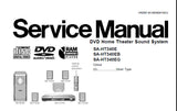 TECHNICS SA-HT340E SA-HT340EB SA-340EG DVD HOME THEATER SOUND SYSTEM SERVICE MANUAL INC CONN DIAGS WIRING CONN DIAG BLK DIAG SCHEM DIAGS PCB'S TRSHOOT GUIDE OVERALL BLK DIAGS AND PARTS LIST 95 PAGES ENG