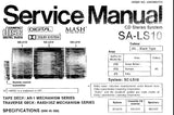 TECHNICS SA-LS10 CD STEREO SYSTEM SERVICE MANUAL INC CONN DIAGS TRSHOOT GUIDE BLK DIAGS SCHEM DIAGS PCB'S WIRING CONN DIAG AND PARTS LIST 96 PAGES ENG