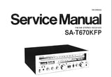 TECHNICS SA-T670KFP FM AM STEREO RECEIVER SERVICE MANUAL INC BLK DIAG SCHEM DIAGS WIRING DIAG AND PARTS LIST 20 PAGES ENG