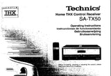 TECHNICS SA-TX50 HOME THX CONTROL STEREO RECEIVER OPERATING INSTRUCTIONS  INC CONN DIAGS AND TRSHOOT GUIDE 82 PAGES ENG ESP NL SW