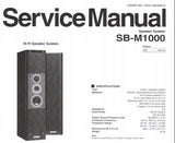 TECHNICS SB-M1000 HIFI SPEAKER SYSTEM SERVICE MANUAL INC SCHEM DIAG AND PARTS LIST 12 PAGES ENG
