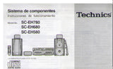 TECHNICS SC-EH780 SC-EH680 SC-EH580 SYSTEMA DE COMPONENTES INSTRUCCIONES DE FUNCIONAMIENTO 26 PAGES ESP