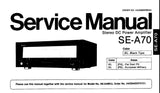 TECHNICS SE-A70 AND SE-A5MK2 STEREO DC POWER AMPLIFIER SERVICE MANUAL INC BLK DIAG SCHEM DIAGS PCB'S AND PARTS LIST 34 PAGES ENG