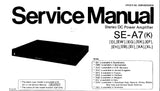 TECHNICS SE-A7 STEREO DC POWER AMPLIFIER SERVICE MANUAL INC BLK DIAGS SCHEM DIAGS PCB'S AND PARTS LIST 32 PAGES ENG DEUT FRANC ESP