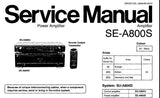 TECHNICS SE-A800S STEREO POWER AMPLIFIER SERVICE MANUAL INC BLK DIAG CONN DIAG WIRING DIAG SCHEM DIAGS PCB'S AND PARTS LIST 32 PAGES ENG