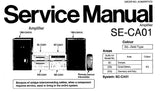 TECHNICS SE-CA01 STEREO AMPLIFIER SERVICE MANUAL INC CONN DIAGS WIRING CONN DIAG BLK DIAG PCB'S SCHEM DIAGS AND PARTS LIST 34 PAGES ENG