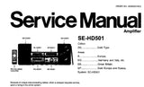 TECHNICS SE-HD501 STEREO AMPLIFIER SERVICE MANUAL INC CONN DIAGS SCHEM DIAGS PCB'S WIRING CONN DIAG BLK DIAG AND PARTS LIST 28 PAGES ENG