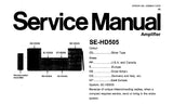 TECHNICS SE-HD505 STEREO AMPLIFIER SERVICE MANUAL INC CONN DIAG SCHEM DIAGS PCB'S WIRING CONN DIAG BLK DIAG AND PARTS LIST 32 PAGES ENG