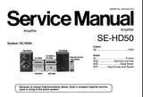 TECHNICS SE-HD50 STEREO AMPLIFIER SERVICE MANUAL INC CONN DIAGS SCHEM DIAGS PCB'S WIRING CONN DIAG BLK DIAG AND PARTS LIST 24 PAGES ENG