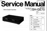 TECHNICS SH-GE70 STEREO GRAPHIC EQUALIZER SERVICE MANUAL INCCONN DIAGS  SCHEM DIAG PCB'S WIRING CONN DIAG BLK DIAG AND PARTS LIST 14 PAGES ENG