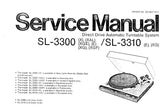 TECHNICS SL-3300 SL-3310 DIRECT DRIVE AUTOMATIC TURNTABLE SYSTEM SERVICE MANUAL INC BLK DIAG SCHEM DIAG PCB'S AND PARTS LIST 18 PAGES ENG DEUT FRANC