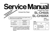 TECHNICS SL-CH50X SL-CH505 CD PLAYER SERVICE MANUAL SUPP INC SCHEM DIAG PCB AND PARTS LIST 6 PAGES ENG