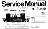 TECHNICS SL-CH570 CD PLAYER SERVICE MANUAL INC SCHEM DIAGS PCB'S WIRING CONN DIAG BLK DIAG TRSHOOT GUIDE AND PARTS LIST 30 PAGES ENG