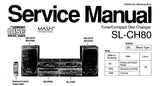 TECHNICS SL-CH80 TUNER CD CHANGER SERVICE MANUAL INC SCHEM DIAGS PCB'S BLK DIAG WIRING CONN DIAG TRSHOOT GUIDE AND PARTS LIST 46 PAGES ENG