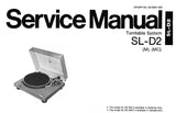 TECHNICS SL-D2 (M) (MC) TURNTABLE SYSTEM SERVICE MANUAL INC BLK DIAG SCHEM DIAG PCB AND PARTS LIST 13 PAGES ENG