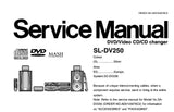 TECHNICS SL-DV250 DVD VIDEO CD CD CHANGER SERVICE MANUAL INC BLK DIAG SCHEM DIAGS PCB'S WIRING CONN DIAG AND PARTS LIST 74 PAGES ENG