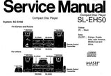 TECHNICS SL-EH50 CD PLAYER SERVICE MANUAL INC SCHEM DIAGS PCB'S WIRING CONN DIAG TRSHOOT GUIDE BLK DIAG AND PARTS LIST 34 PAGES ENG