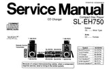 TECHNICS SL-EH750 CD PLAYER CD CHANGER SERVICE MANUAL INC SCHEM DIAGS PCB'S WIRING CONN DIAG TRSHOOT GUIDE BLK DIAG AND PARTS LIST 57 PAGES ENG