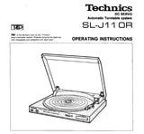 TECHNICS SL-J11 OR DC SERVO AUTOMATIC TURNTABLE SYSTEM OPERATING INSTRUCTIONS INC CONN DIAG AND TRSHOOT GUIDE 6 PAGES ENG