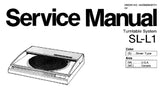 TECHNICS SL-L1 (M) (MC) TURNTABLE SYSTEM SL-L1 DIRECT DRIVE AUTOMATIC TURNTABLE SYSTEM SERVICE MANUALS INC CONN DIAGS PCB'S WIRING CONN DIAG SCHEM DIAGS BLK DIAG TRSHOOT GUIDE AND PARTS LIST 29 PAGES ENG
