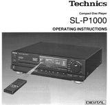 TECHNICS SL-P1000 CD PLAYER OPERATING INSTRUCTIONS INC CONN DIAG AND TRSHOOT GUIDE 20 PAGES ENG