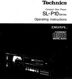 TECHNICS SL-P10 SERIES CD PLAYER OPERATING INSTRUCTIONS INC CONN DIAG AND TRSHOOT GUIDE 14 PAGES ENG