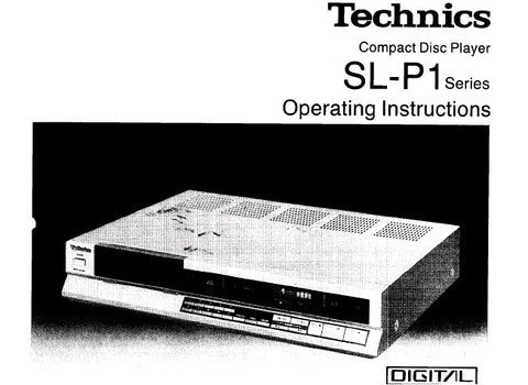 TECHNICS SL-P1 SERIES CD PLAYER OPERATING INSTRUCTIONS INC TRSHOOT GUIDE 14 PAGES ENG