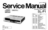 TECHNICS SL-P1 CD PLAYER SERVICE MANUAL INC PCB'S WIRING CONN DIAG SCHEM DIAG BLK DIAG AND PARTS LIST 42 PAGES ENG DEUT FRANC ESP