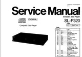 TECHNICS SL-P120 SL-P320 CD PLAYER SERVICE MANUAL INC PCB'S SCHEM DIAGS BLK DIAG AND PARTS LIST 29 PAGES ENG